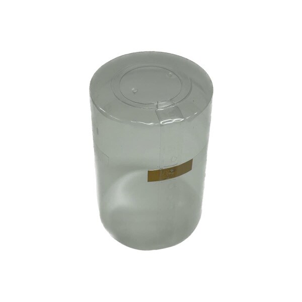 Clear shrink caps with a gold tear tab and clear closed top
